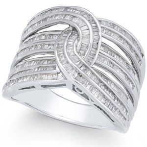 Sterling Silver Diamond Ring